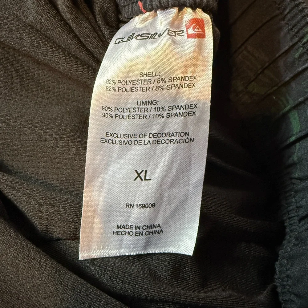 Quicksilver Boardshorts Swim Trunks Black‎ Floral Men's Size XL